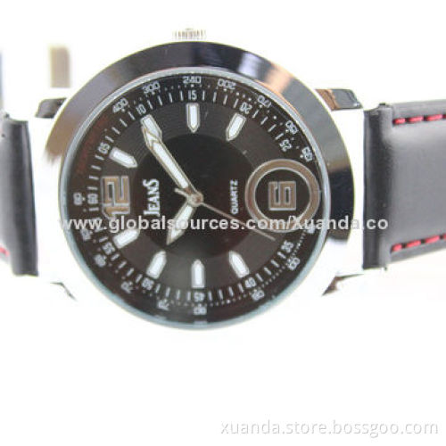 Fashion watch, trends and popular, quartz movement, leather strap